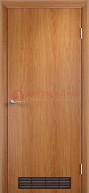 Светлая техническая дверь с вентиляционной решеткой ДТ-1 в Воскресенске