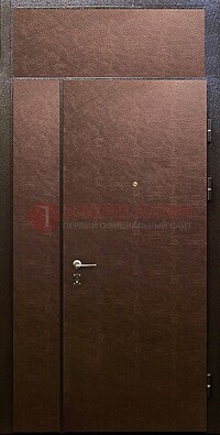 Тамбурная дверь с верхней фрамугой с винилискожей ДТМ-7 в Воскресенске