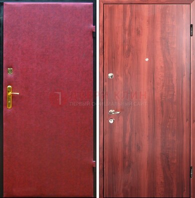 Красная входная дверь с винилискожей ДВ-30 в Воскресенске