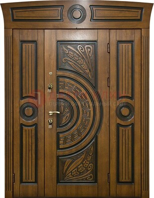 Парадная входная дверь с виноритом и узором ДВТ-194 в Воскресенске