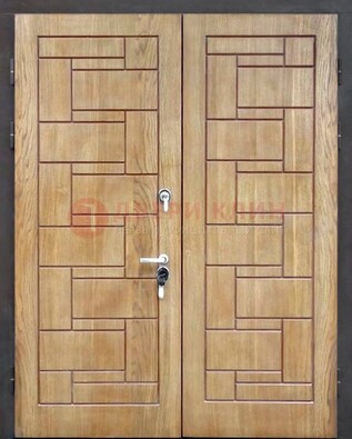 Светло-коричневая стальная дверь с виноритом ДВТ-245 в Воскресенске