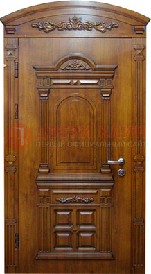 Коричневая металлическая дверь с виноритом ДВТ-39 в Воскресенске