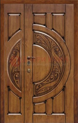 Коричневая входная дверь с виноритом ДВТ-5 в Воскресенске