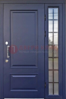 Синяя дверь с виноритом и стеклянными вставками  ДВТ-79 в Воскресенске