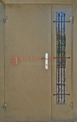 Тамбурная дверь Порошок со стеклом и ковкой ПЛ-20 в Воскресенске